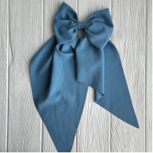 Бант платок софт большой, 14х35 см, сине-бирюзовый, шт.