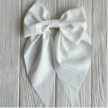 Бант платок софт маленький, 13х22 см, белый, шт.