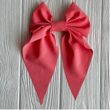 Бант платок софт маленький, 13х22 см, коралловый, шт.