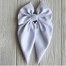 Бант платок креп (уточка), 14х23 см, белый, шт. 