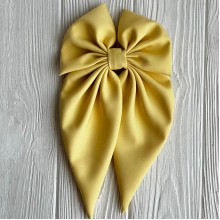 Бант платок креп (уточка), 14х23 см, желтый, шт. 