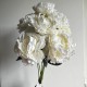 Букет пионов, 51 см, молочный, шт.