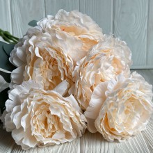 Букет пионов, 51 см, персиковый, шт.