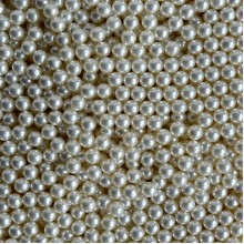 Жемчуг (пластик) для установки на прессе (без отверстия), 6 мм, молочный, упаковка 500 грамм