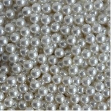 Жемчуг (пластик) для установки на прессе (без отверстия), 10 мм, белый, упаковка 500 грамм
