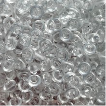 Пуговички грибочки, 10 мм, прозрачные, упаковка 500 г