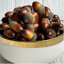 Жолудь, 2,5 см, коричнево-оранжевый, упаковка 50 шт.