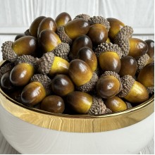 Жолудь, 2,5 см, коричнево-желтый, упаковка 50 шт.