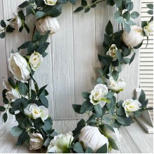 Цветочная лиана, 180 см, белые пионы, шт.