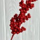 Веточка калины с глиттером, 20 см, красная, упаковка 50 шт.