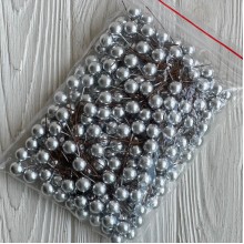 Калина россыпью, 12 мм, серебро, упаковка 200 шт.