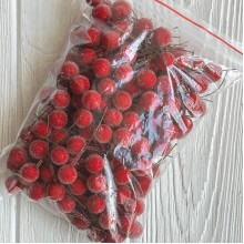 Шарик на проволоке (в сахаре), 1,5 см, красный, упаковка 200 шт.