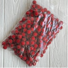 Шарик на проволоке (в сахаре), 1,7 см, красный, упаковка 200 шт.