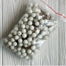 Шарик на проволоке (в сахаре), 1,5 см, белый, упаковка 200 шт.