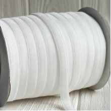 Лента велюр, 0,6 см, белый, рулон 45 м