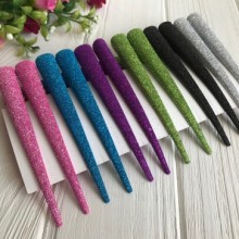 Заколка стрела, 7,5 см, цветной микс (с блестками), упаковка 12 шт.