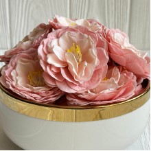 Бутон японской камелии, 5,5х6 см, ванильно-розовый, упаковка 20 шт.