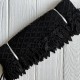 Кружево макраме Лили, 11 см, черное, рулон 9 м