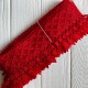 Мереживо макраме Лілі, 11 см, червоне, рулон 9 м