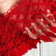 Мереживо макраме Лілі, 11 см, червоне, рулон 9 м