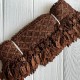 Кружево макраме Лили, 11 см, коричневое, рулон 9 м