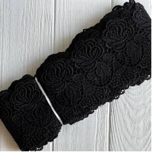 Кружево макраме Палмер, 9 см, черное, рулон 9 м