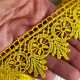 Кружево макраме Эвелин, 4 см, желтое, рулон 9 м