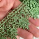 Кружево макраме Эвелин, 4 см, ярко-зеленое, рулон 9 м