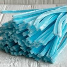 Синельний дріт простий, 6 мм х 30 см, світло-бірюзовий, 100 шт. Синельний дріт простий, 6 мм х 30 см, світло-бірюзовий, 100 шт.