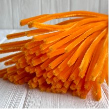 Синельний дріт простий, 6 мм х 30 см, помаранчевий, 100 шт. Синельний дріт простий, 6 мм х 30 см, помаранчевий, 100 шт.