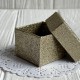 Коробочка для украшений квадратная, 5х5х3,8 см, золото, упаковка 24 шт.