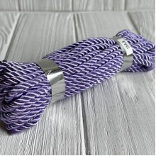 Шнур декоративный, 5 мм, лиловый, рулон 9 м