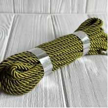 Шнур декоративный, 5 мм, темно-оливковый, рулон 9 м