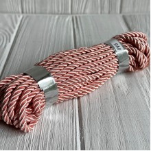 Шнур декоративный, 5 мм, персиковый, рулон 9 м