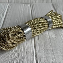 Шнур декоративный, 5 мм, золото, рулон 9 м