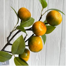 Ветка с мандаринами, 60 см, желто-зеленая, шт.