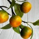 Ветка с мандаринами, 60 см, желто-зеленая, шт.