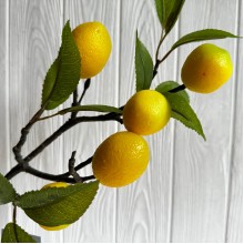 Ветка с лимонами, 60 см, желтая, шт.