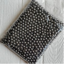 Бусины гальваника, 10 мм, черный, упаковка 500 грамм