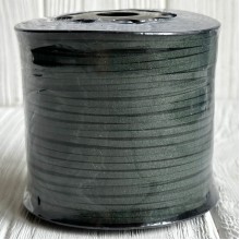 Кожаный шнур, 0,26х1,4 см, темно-зеленый, рулон 90 м 