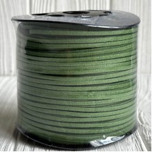 Кожаный шнур, 0,26х1,4 мм, травяной, рулон 90 м 