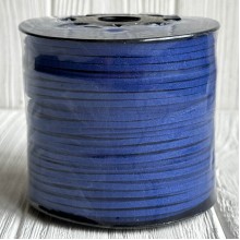 Кожаный шнур, 0,26х1,4 см, темно-синий, рулон 90 м 