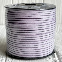 Кожаный шнур, 0,26х1,4 см, лиловый, рулон 90 м 