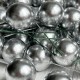 Кулька глянцева на проволоці, 25 мм, срібло, упаковка 100 шт.