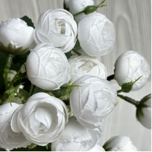 Букет ранункулюсов, 30 см, белый, шт.