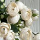 Букет ранункулюсов, 30 см, молочный, шт.