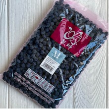 Бусина в пупырышку круглая матовая, 12 мм, сапфировая, упаковка 500 г