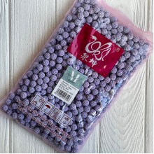 Бусина в пупырышку круглая матовая, 12 мм, лиловая, упаковка 500 г