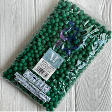 Бусина матовая "Зефирка", 10 мм, зеленая, упаковка 500 грамм