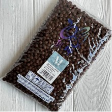 Бусина матовая "Зефирка", 8 мм, коричневая, упаковка 500 грамм